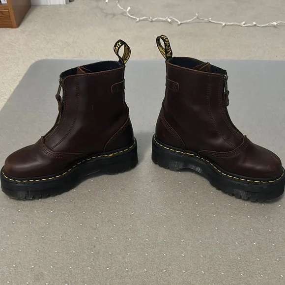 Dr. Martens Brown Leather Boots - Picture 2 of 9
